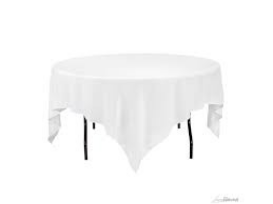 Picture of LINEN - 85" SQUARE -WHITE/IVORY/BLK